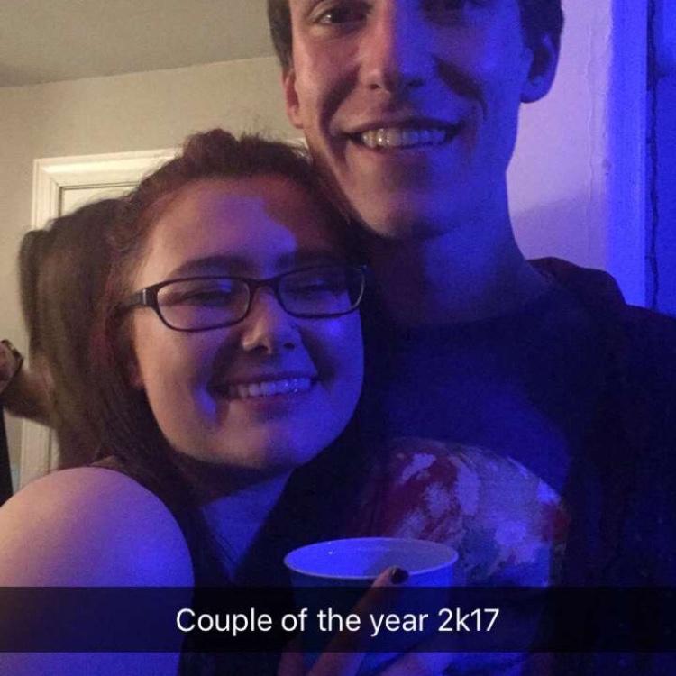 Our first picture together Our friend Sabrina called it with her caption on Snapchat!