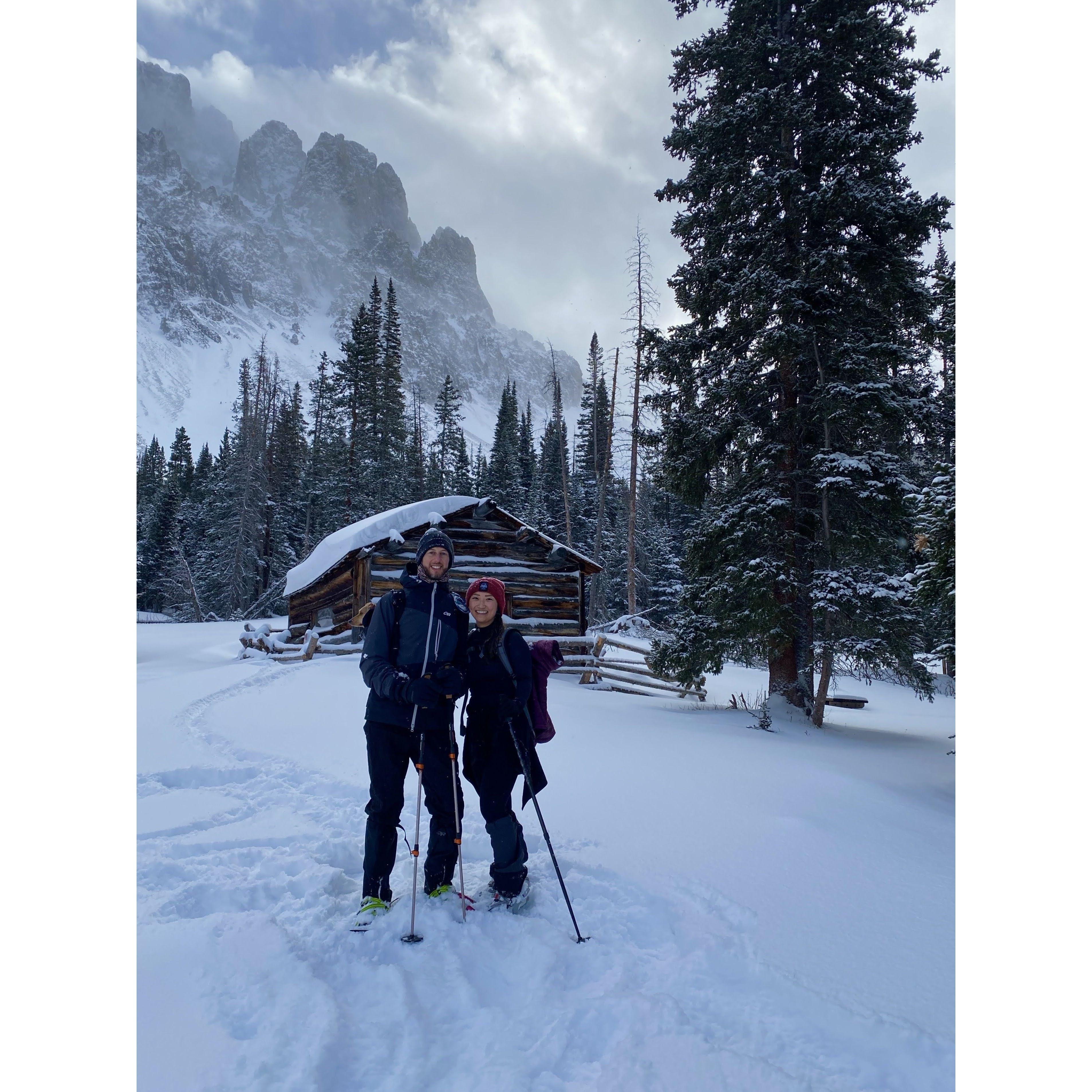 One of our favorite scenic snowshoeing spots.