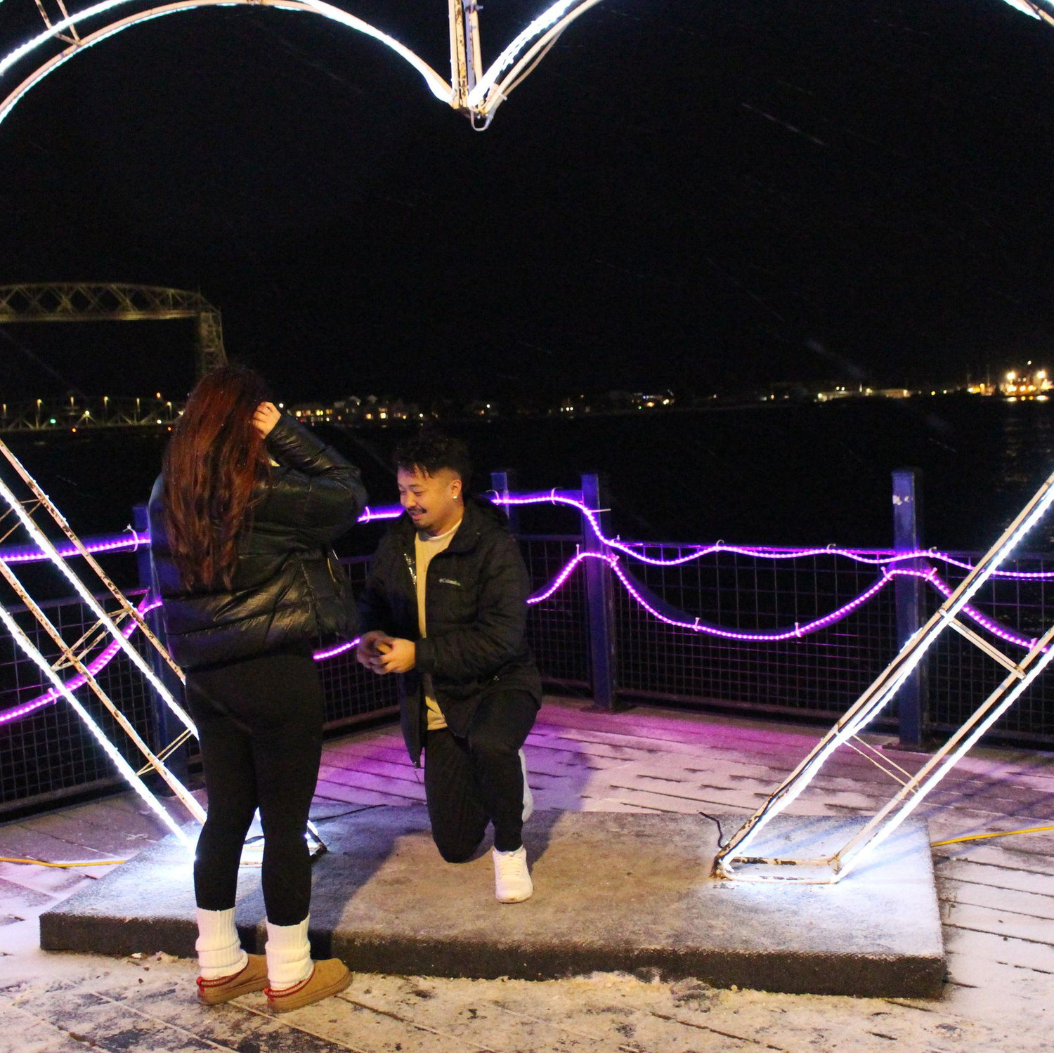 Proposal at Bentlyville Lights in Duluth on December 14th, 2024