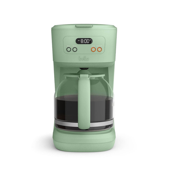 bella 12 Cup Programmable Coffee Maker Seaglass