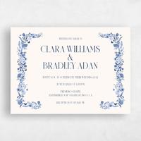 Blue Wedding Invitation - Merryton Landscape