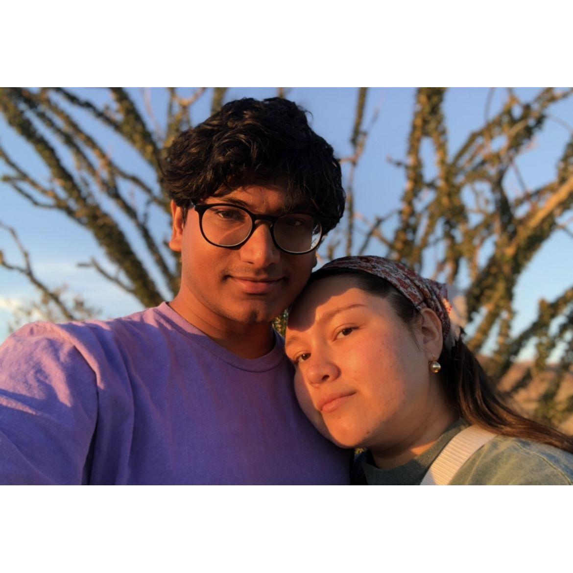 Our first Joshua Tree trip in Feb 2020 celebrating Sameer's Bday!