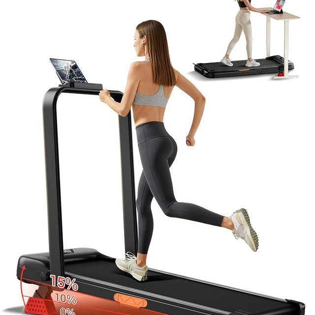 3-in-1 Walking Pad with 15% Incline, Portable Under Desk Treadmill, Foldable Treadmills for Home and Office, 2.5 HP Quiet Walking Pad Treadmill with 300 LBS Capacity