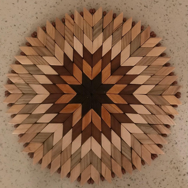 Handmade wooden trivets for hot dishes