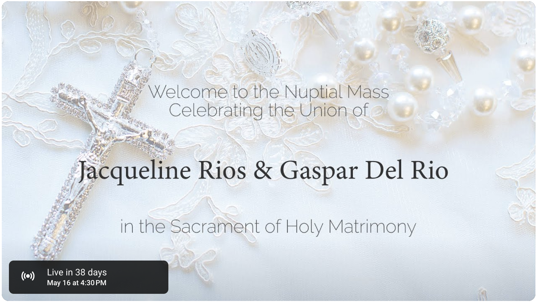 The Wedding Website of Jacqueline Rios and Gaspar Del Rio