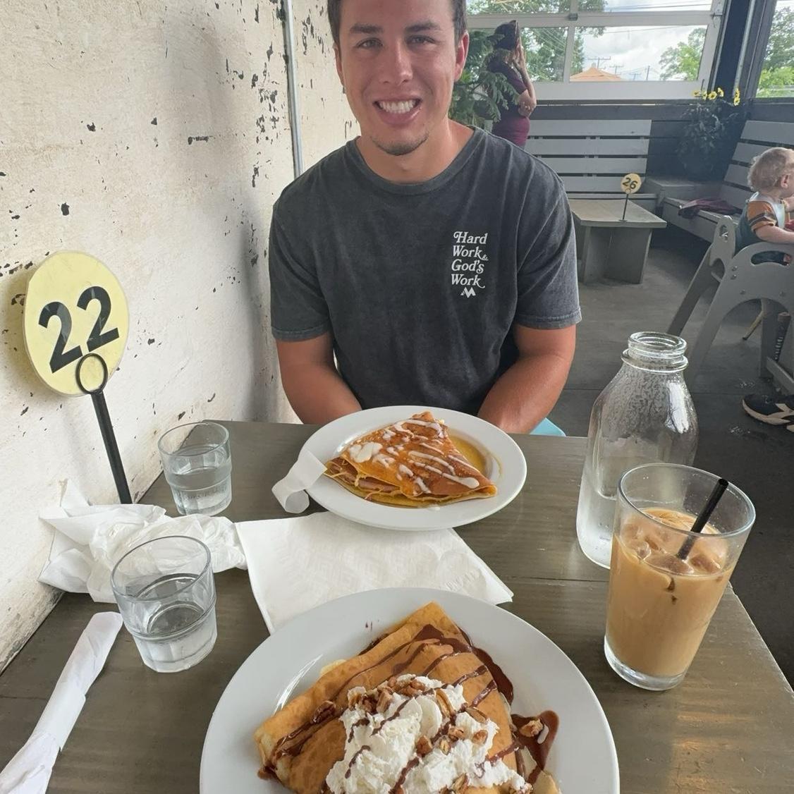 May 2024 - Tandem Creperie and Coffeehouse, Logan and Hannah's favorite brunch spot by Furman University!