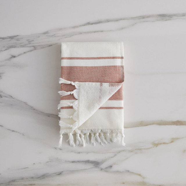 Organic Turkish Tassel Towel, Copper, Hand Towel