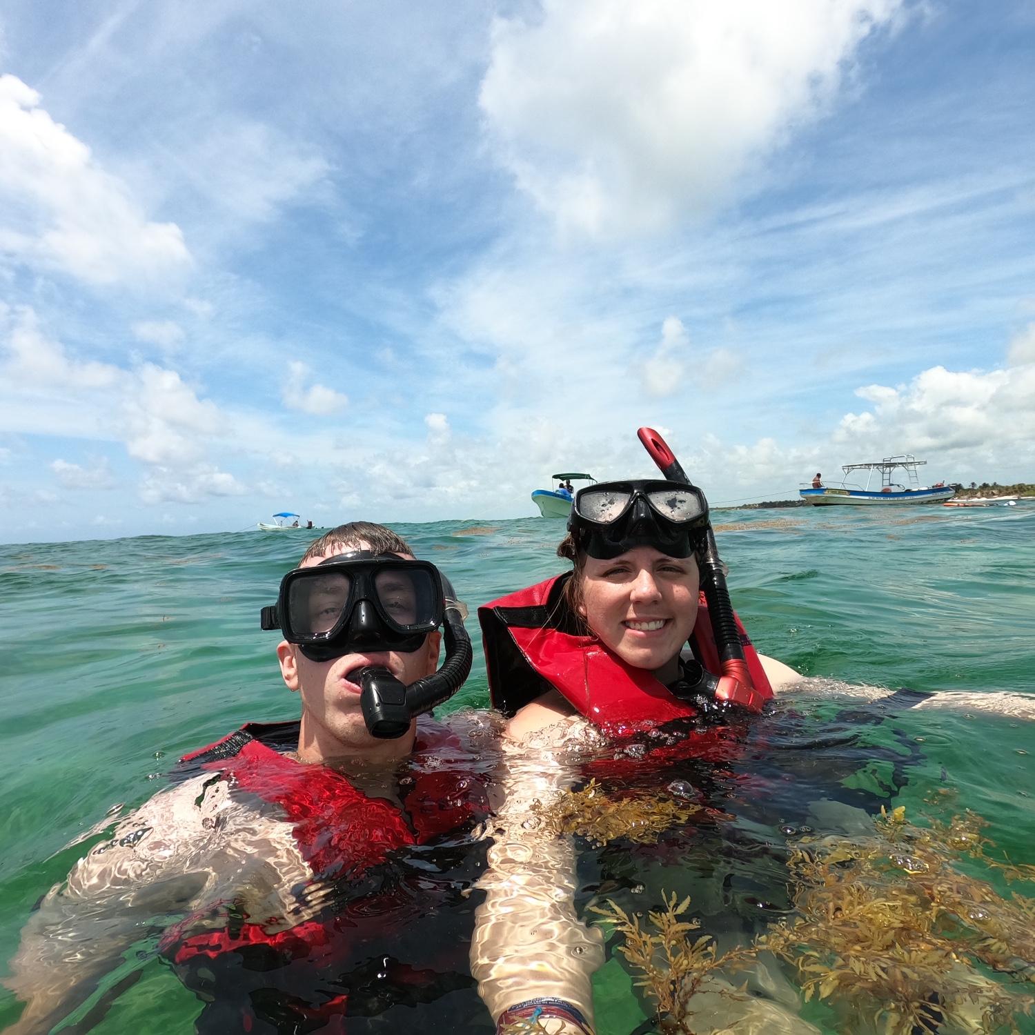 Snorkeling in Mexico.