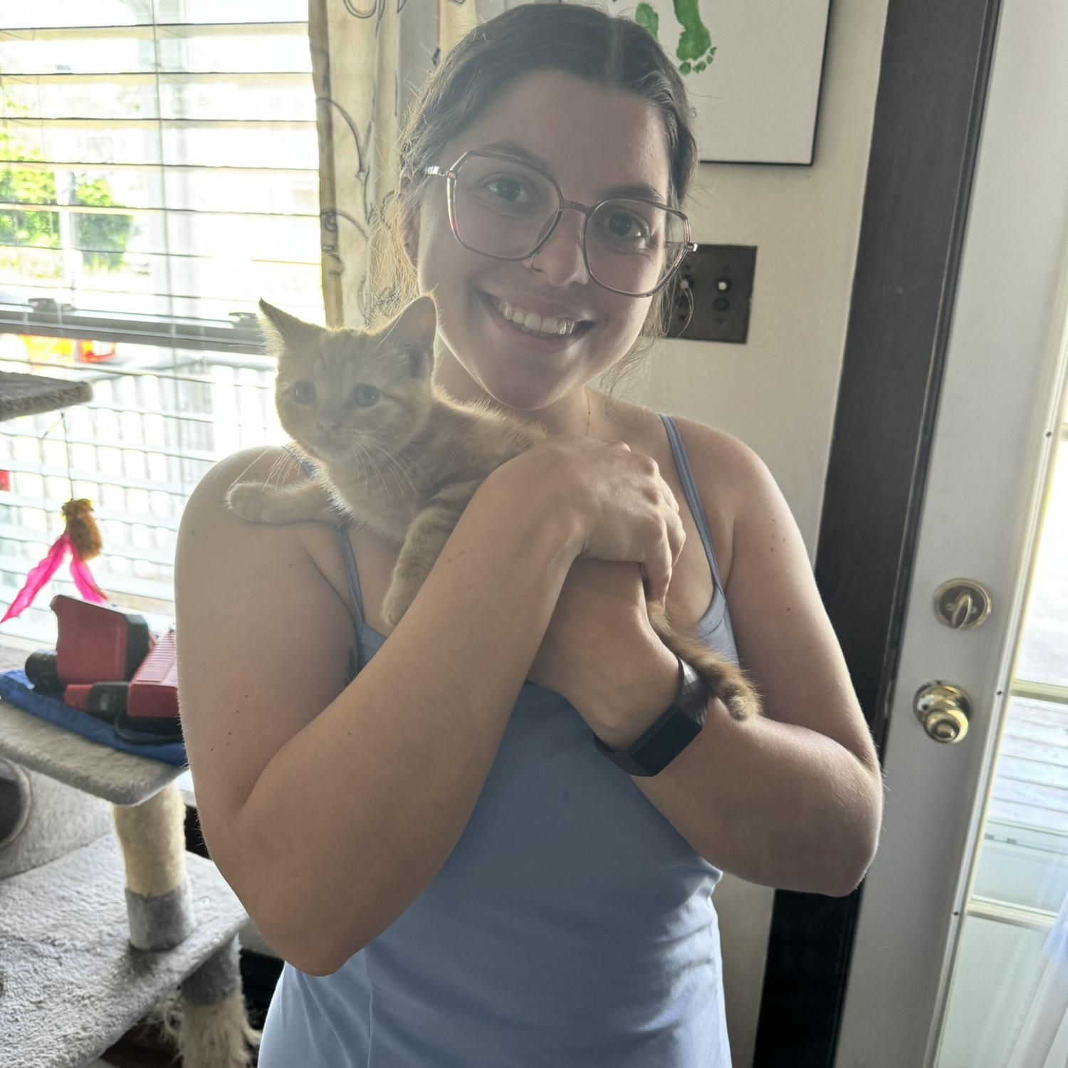 Completing our fur family! Our baby Cheese!