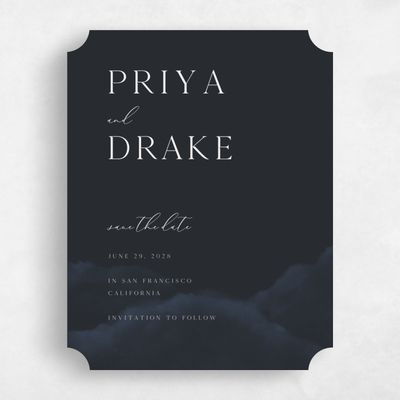Black Ticket Wedding Save the Date - Altavilla Classic