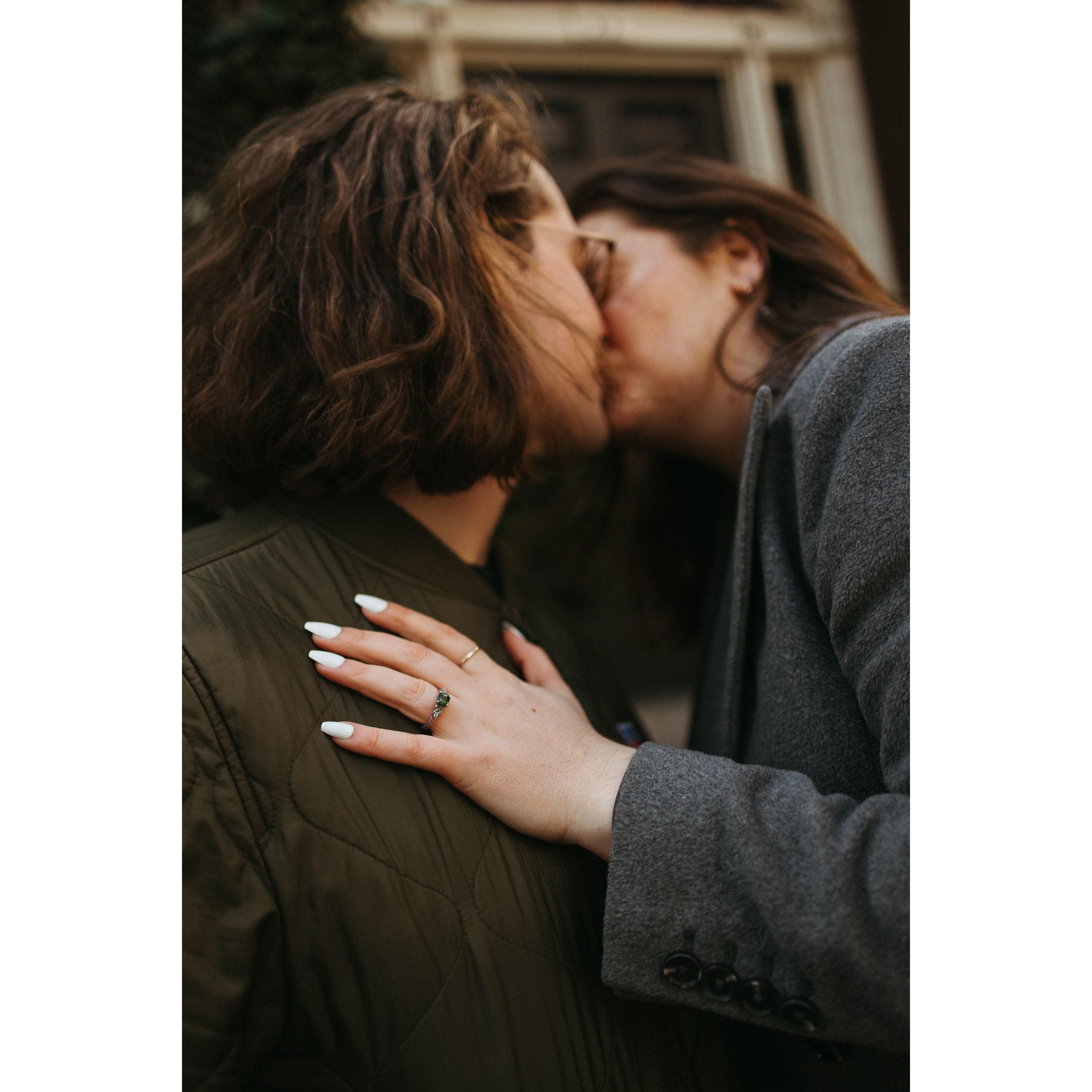 From our engagement photo shoot in Beacon Hill.
