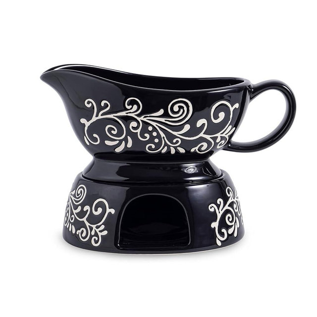 Wisenvoy Gravy Boat Porcelain Gravy Boats Gravy Sauce Boat with Stand 20 Oz Gravy Bowl
