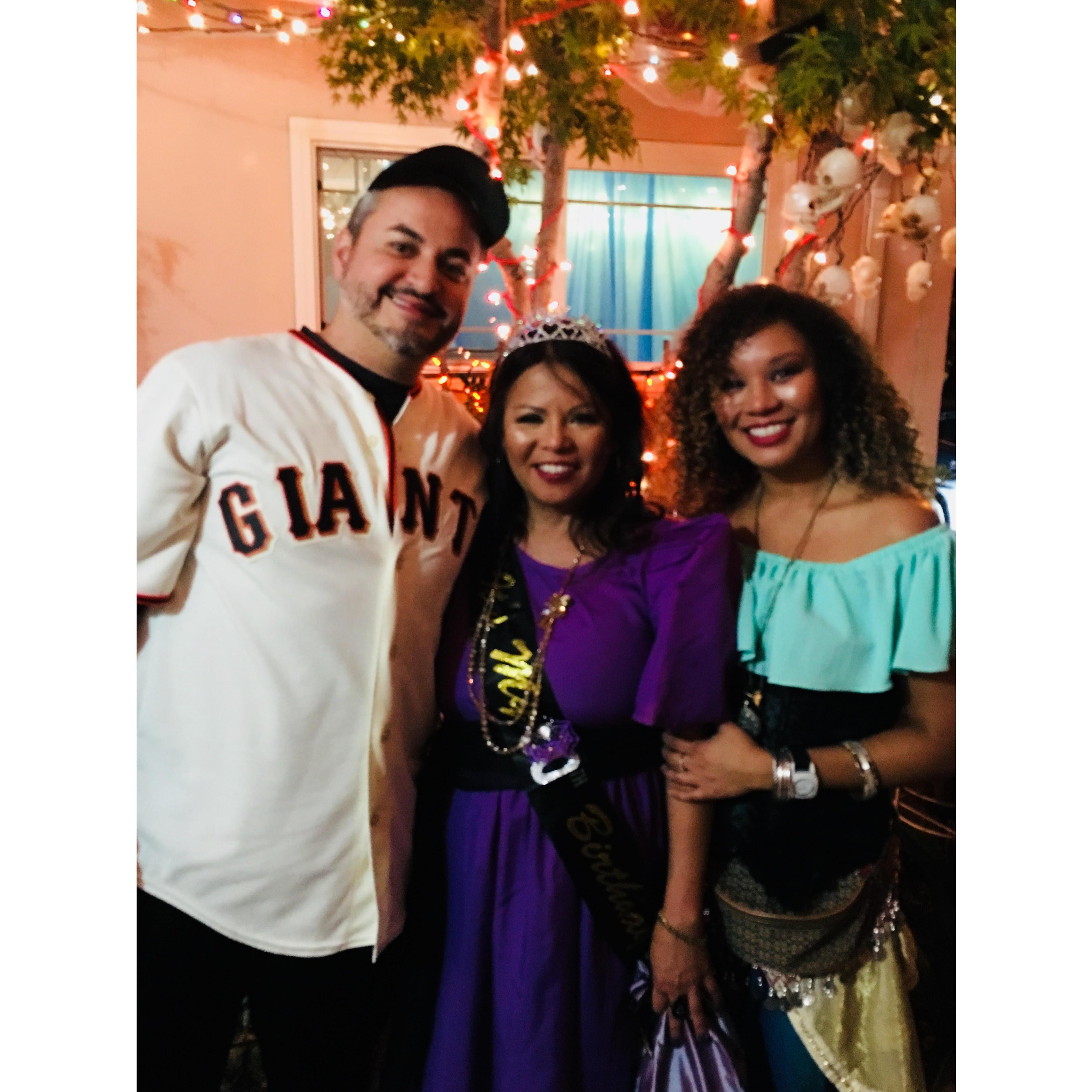 Mike, Helena (mother of the bride), and Mer!