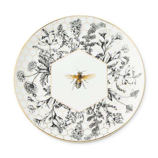 Honeycomb Salad Plates, Set of 4, Bee