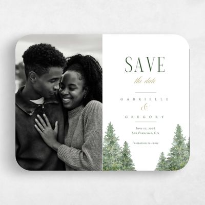 White Wedding Save the Date - Balsam Photo