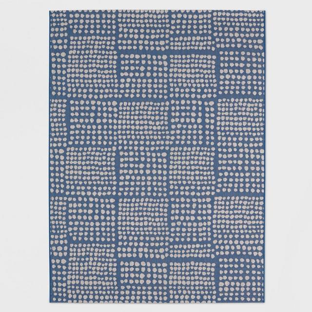 8' x 10' Dot Grid Outdoor Rug Blue - Project 62™