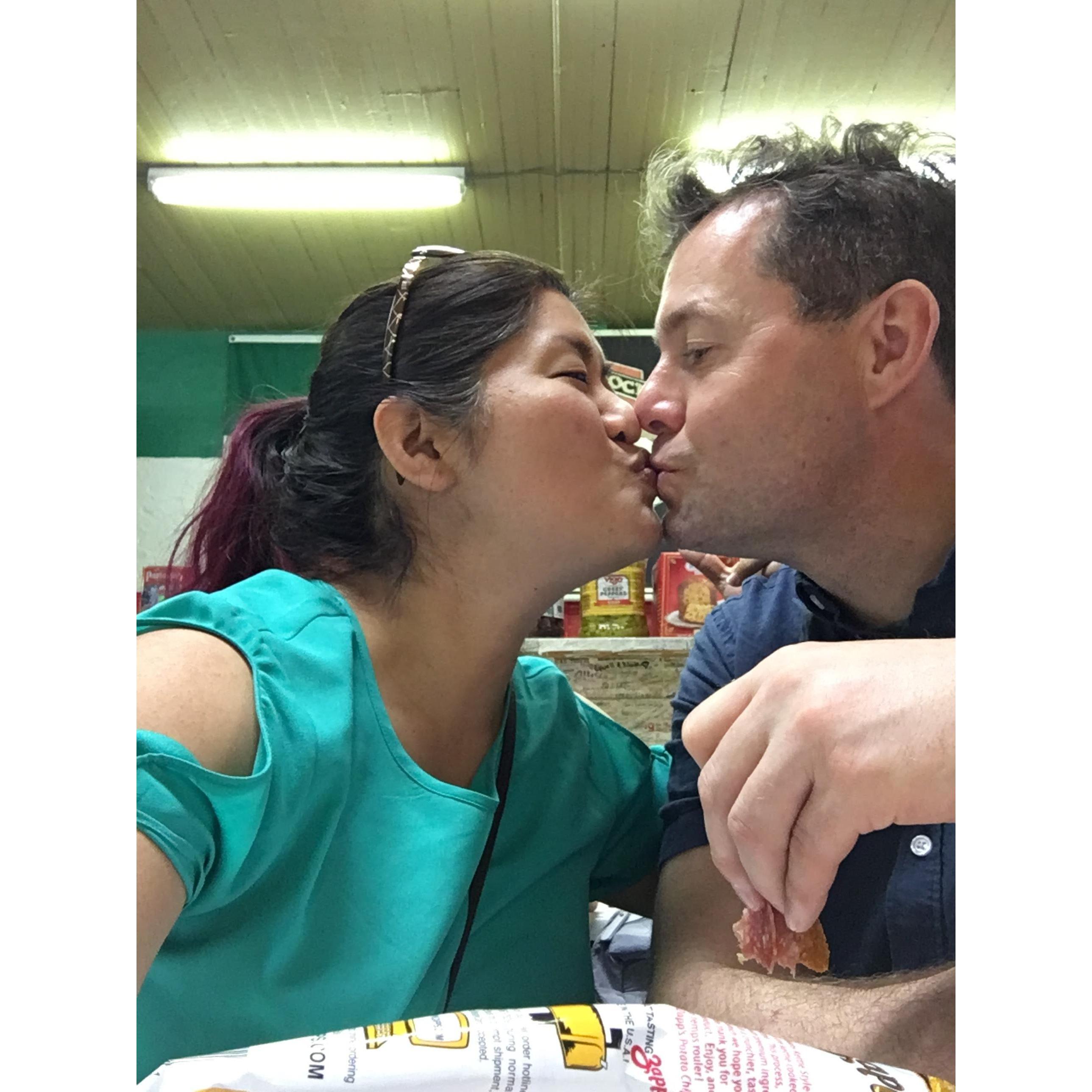 No place more romantic than right after eating your first muffuletta in Louisiana