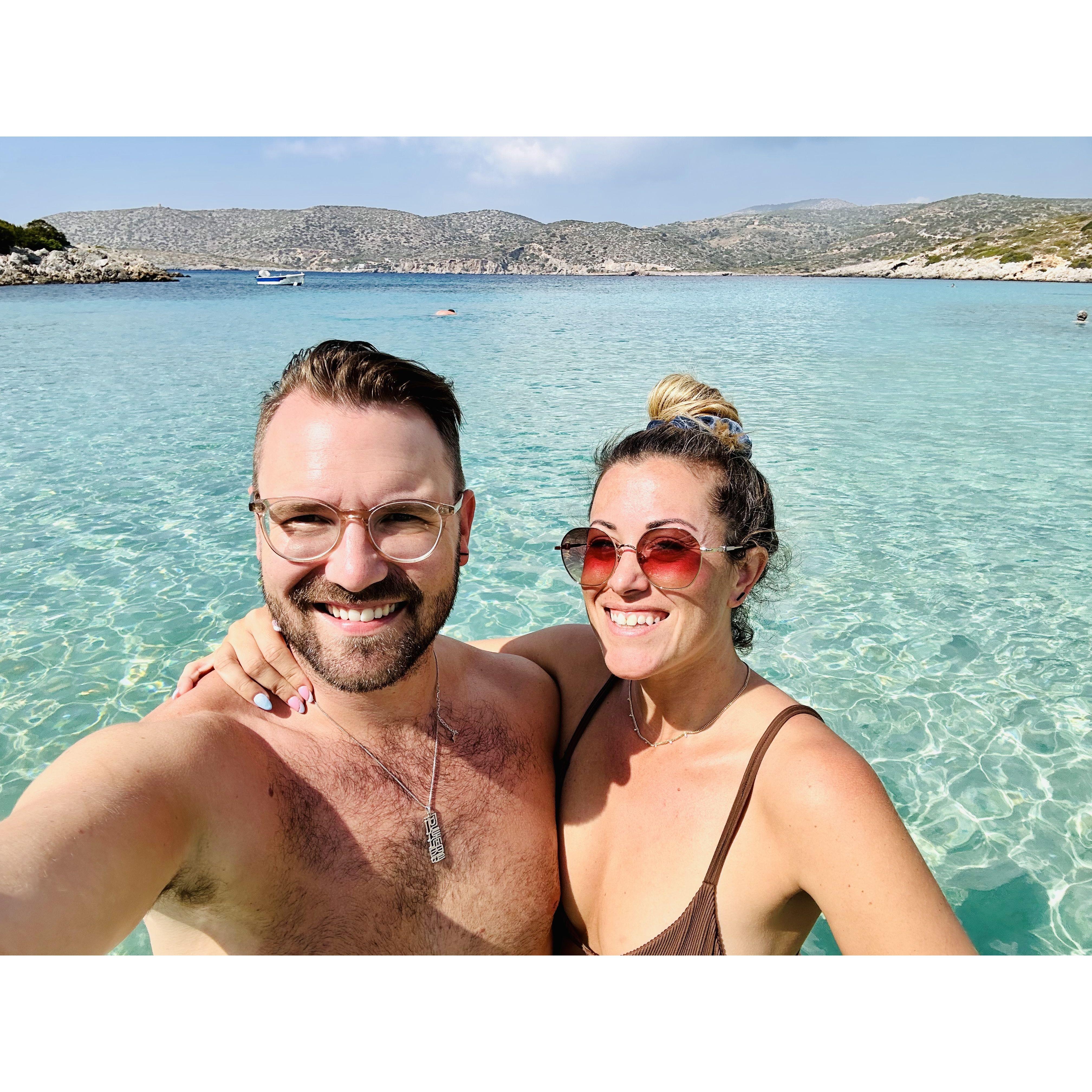 The most stunning beach all to ourselves in Chios, Greece!