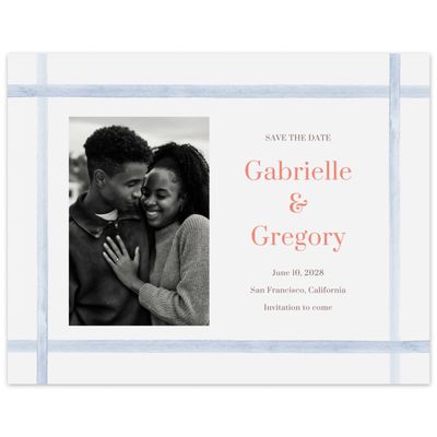 Powder Blue Wedding Digital Save the Date - Harbor Photo