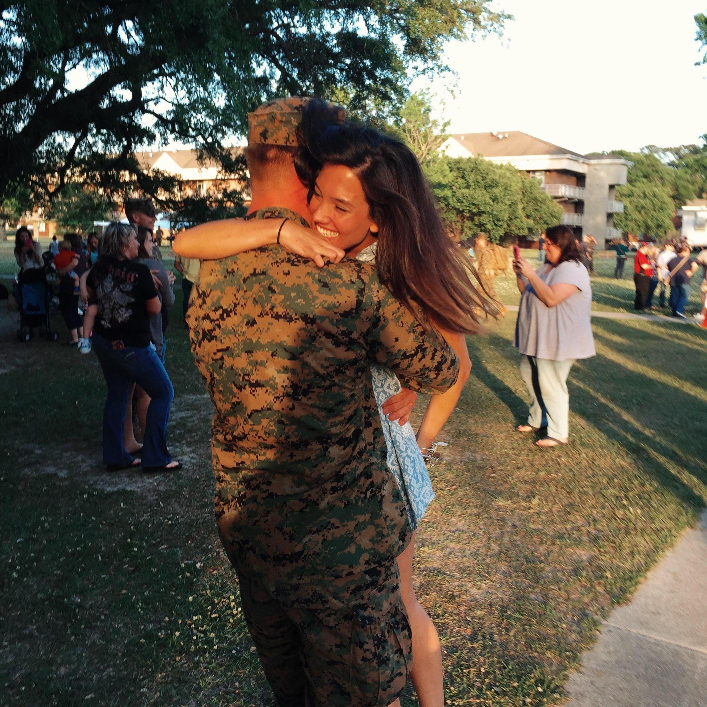 The first time we saw each other after an 8 month deployment!