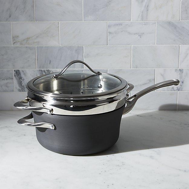 Calphalon Contemporary ™ Non-Stick 4.5-qt. Saucepan with Steamer