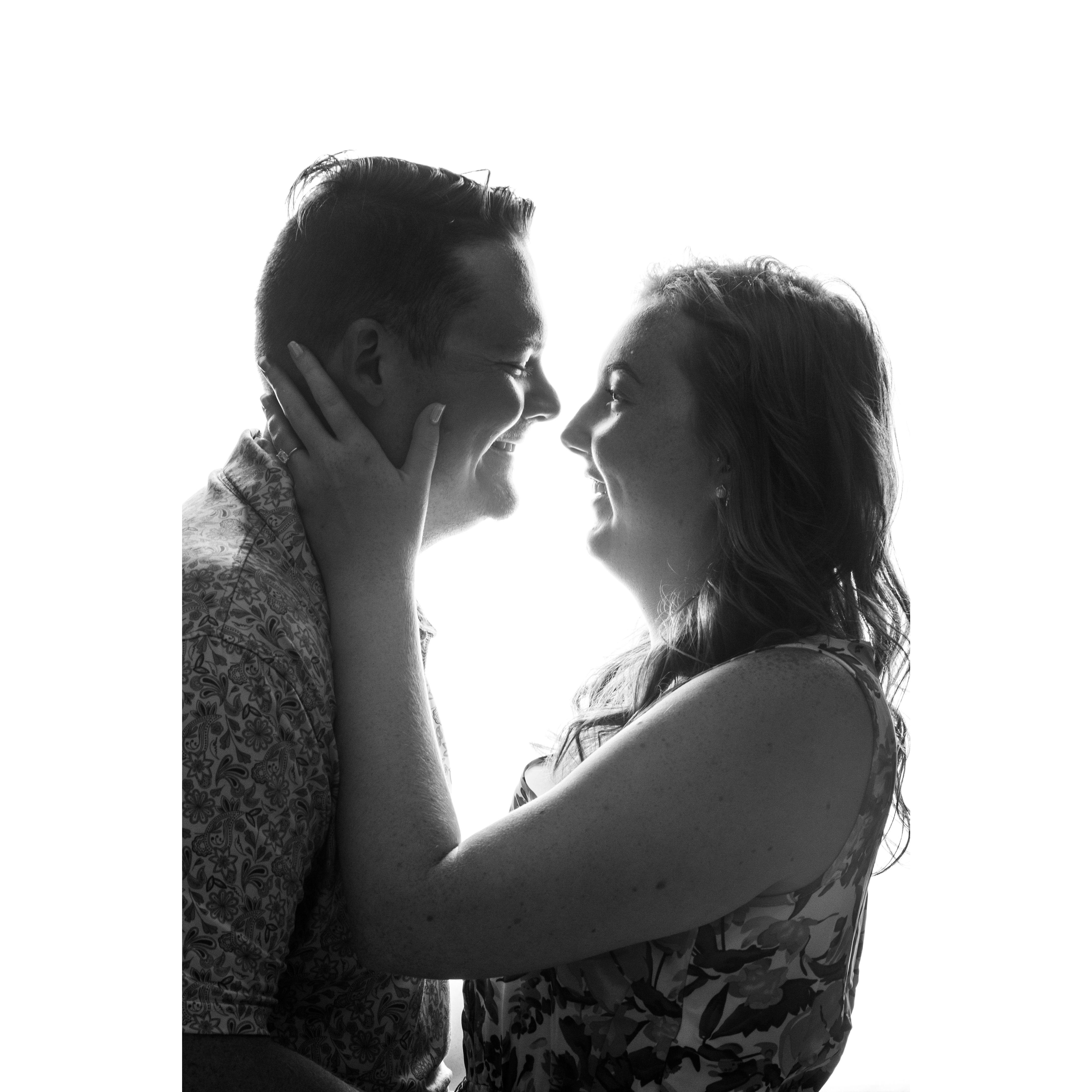 Our first professional photo after Emily said "YES!" while sailing the ocean blue.