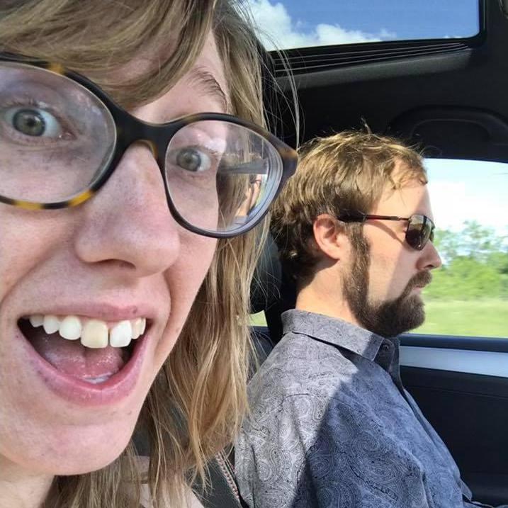 Driving out to Ellie and Leroy's wedding