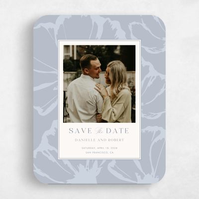 Blue Rounded Wedding Save the Date - Esme Photo