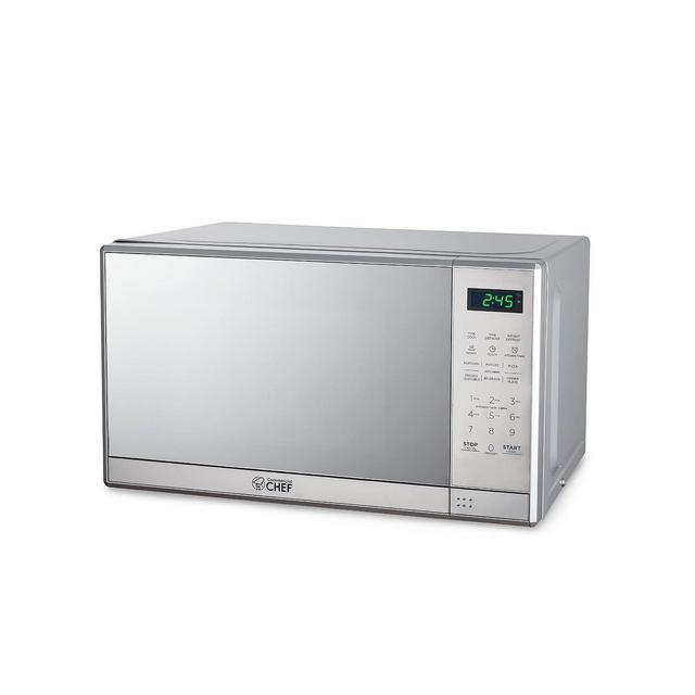 Commercial Chef 0.7 Cu. Ft. Counter Top Microwave,Stainless Steel