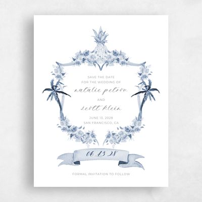 Blue Wedding Save the Date - Camarillo Stamp