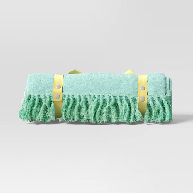 2 Person Beach Blanket Aqua Green - Sun Squad™