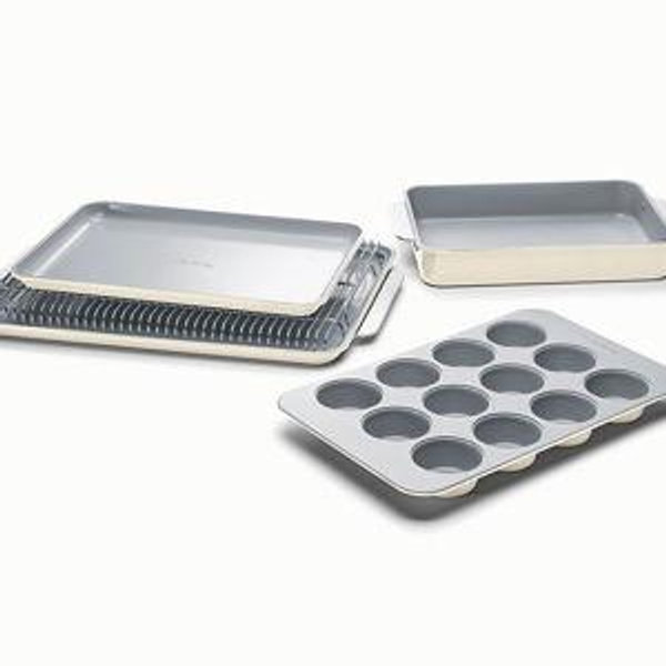 6 Piece Bakeware Set | Organizers Included | Non-Toxic Ceramic Coating | Caraway