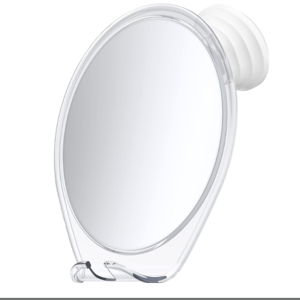 Fogless Shower Mirror with Suction Mount & Swivel