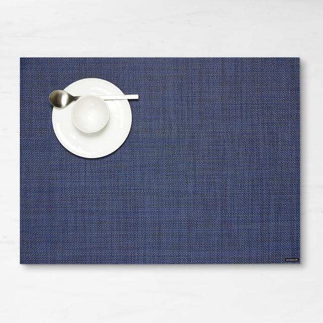 Chilewich Mini Basketweave Placemats, Set of 4, Indigo