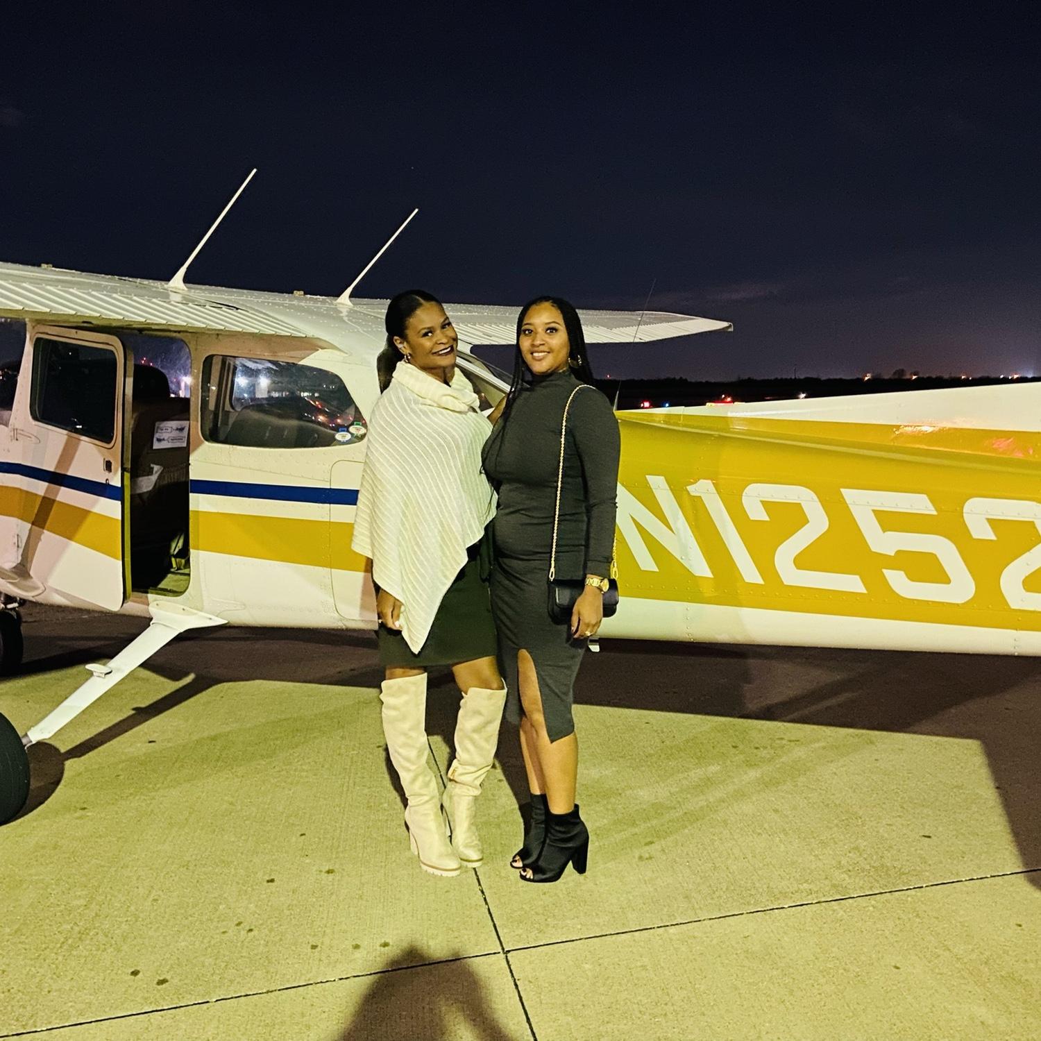 First anniversary. Shameika planned a romantic dinner and a helicopter ride!