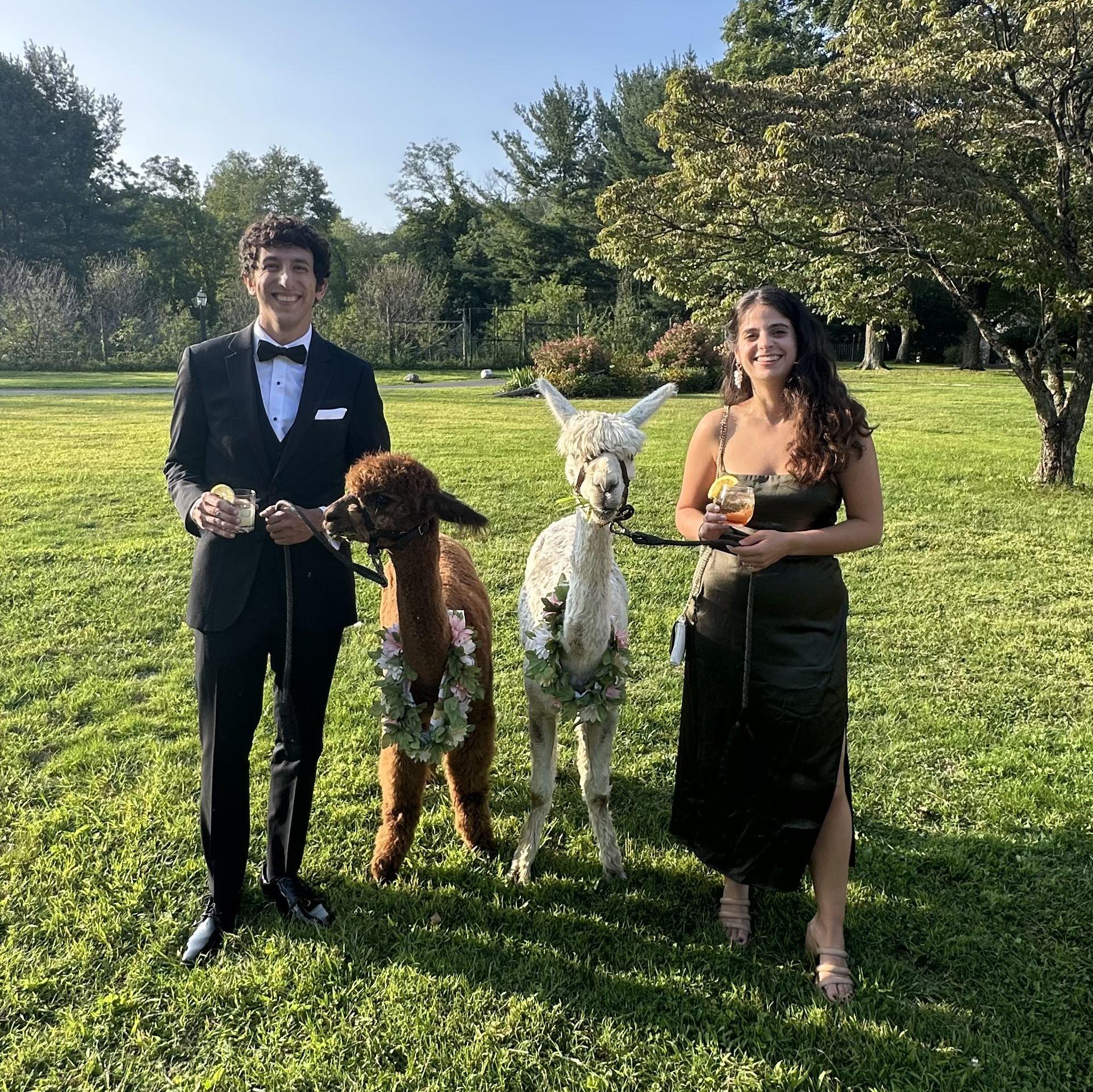 A fun snapshot of a wedding the couple went to back on the east coast, where they originally met on the second day of college