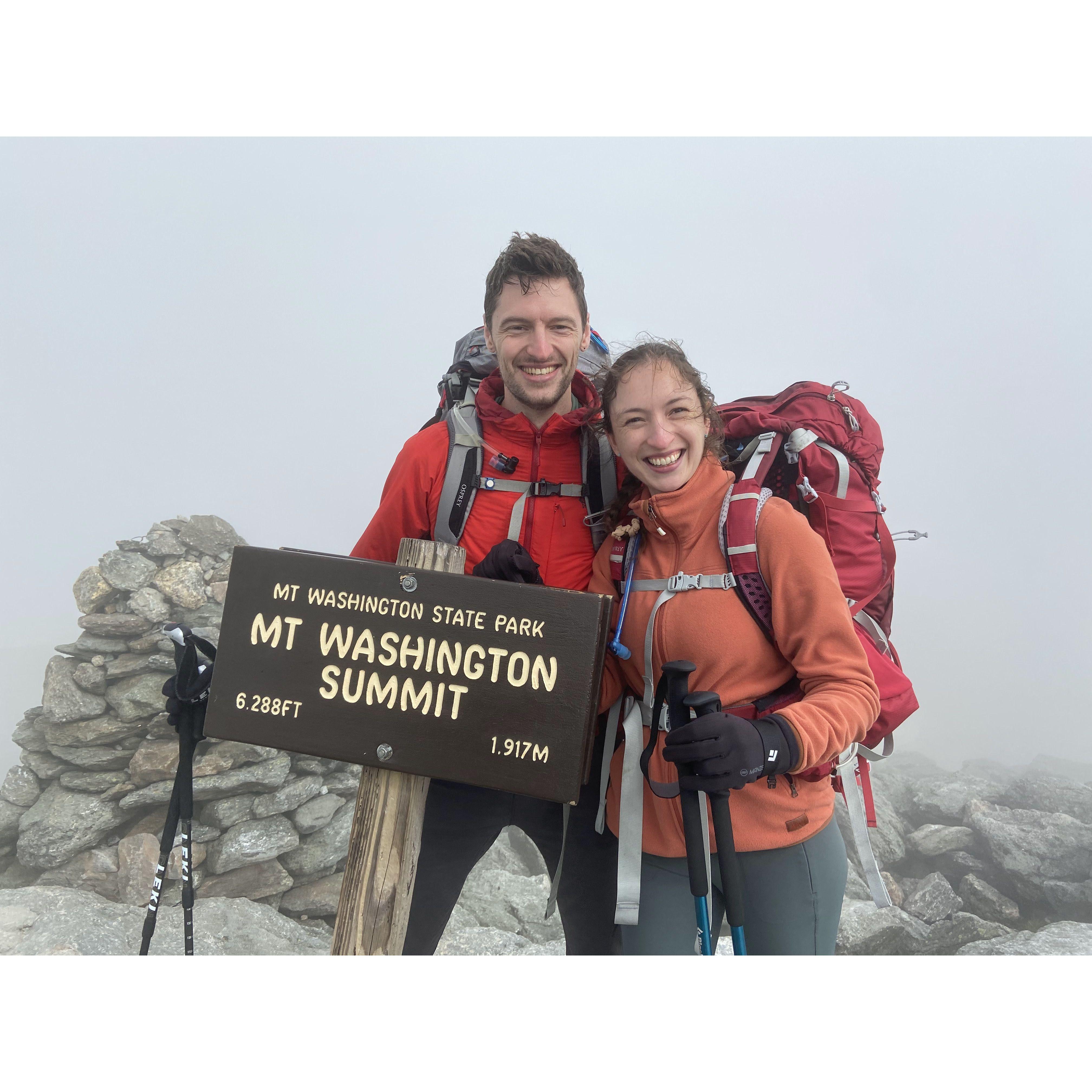 Our first 4000 footer (and backpacking trip) together!