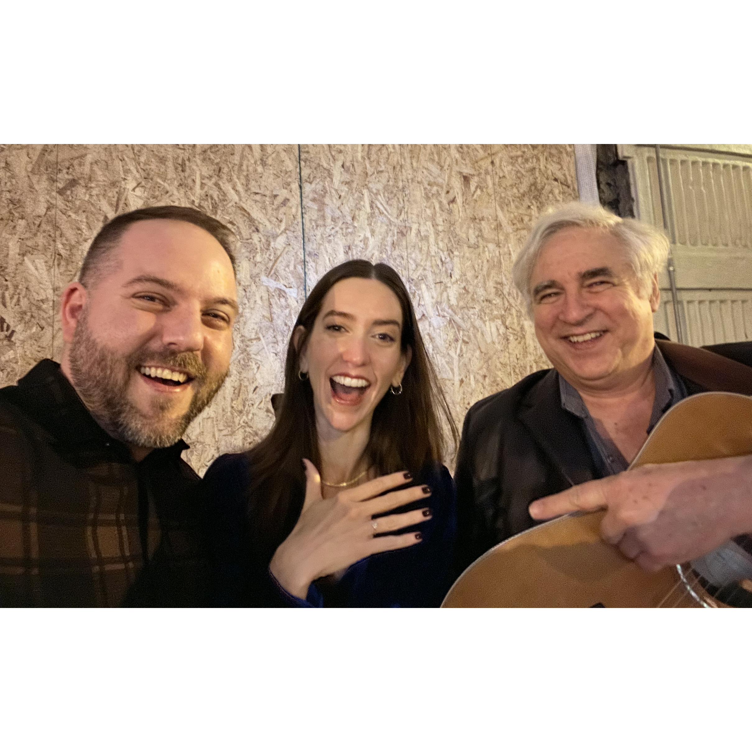 Selfie with the "busker" in Nashville right after we got engaged :)