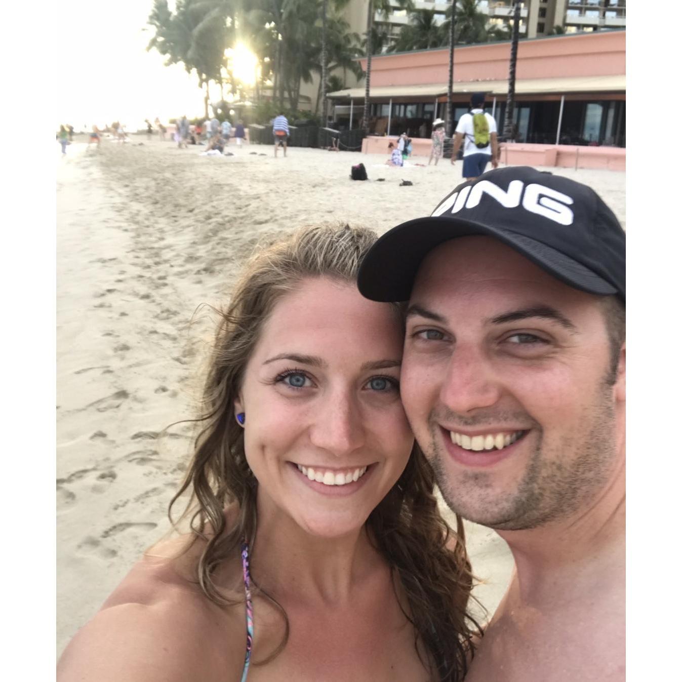 Sunset at Waikiki beach
