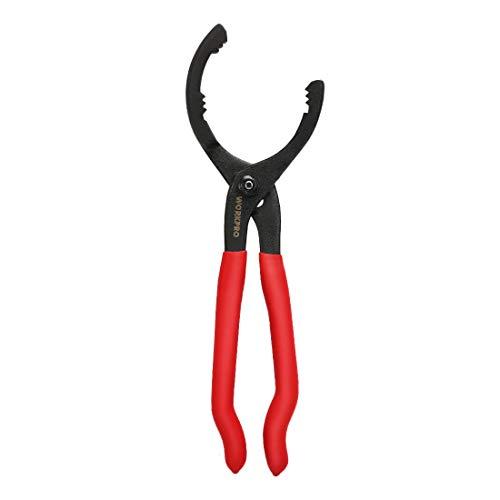 WORKPRO 12" Adjustable Oil Filter Pliers, Oil Filter Wrench Adjustable Oil Filter Removal Tool, Ideal For Engine Filters, Conduit, Fittings, W114083A