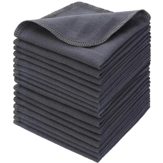 SmoothNovelty 48 Pcs Flannel Cloth Baby Wipes Reusable Baby Wipe Soft Natural Unbleached Face Wipes for Cloth Diapers