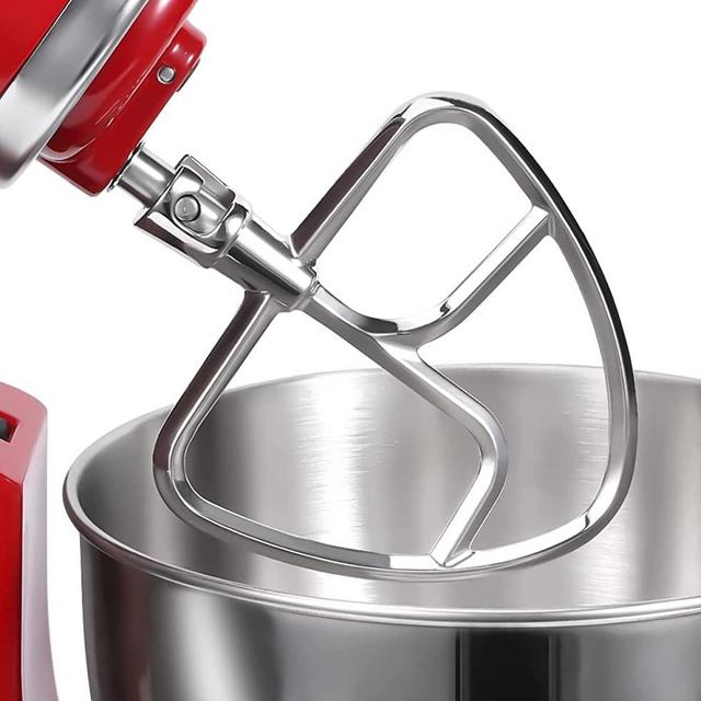 Stainless Steel Flat Beater for KitchenAid Tilt-head & 4.5-5 Qt Stand Mixer,Pastry Mixing Paddle Attachment -Dishwasher Safe