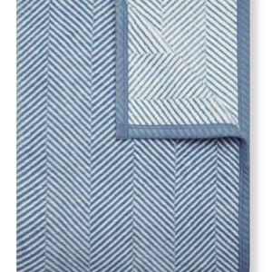 Harborview Herringbone Cornflower Throw Blanket | ChappyWrap