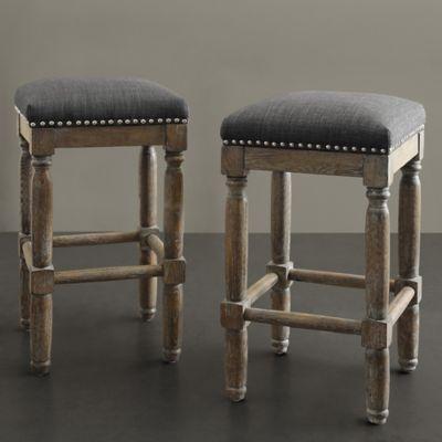 Madison Park Cirque Stools in Grey (Set of 2)