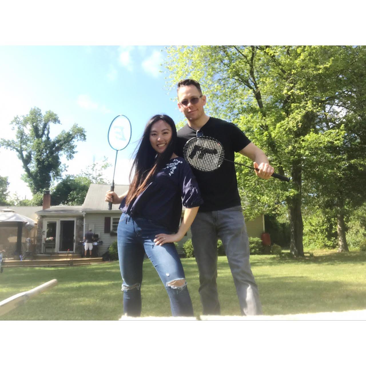 What an odd we both grew up loving badminton, one of the most popular games in China!