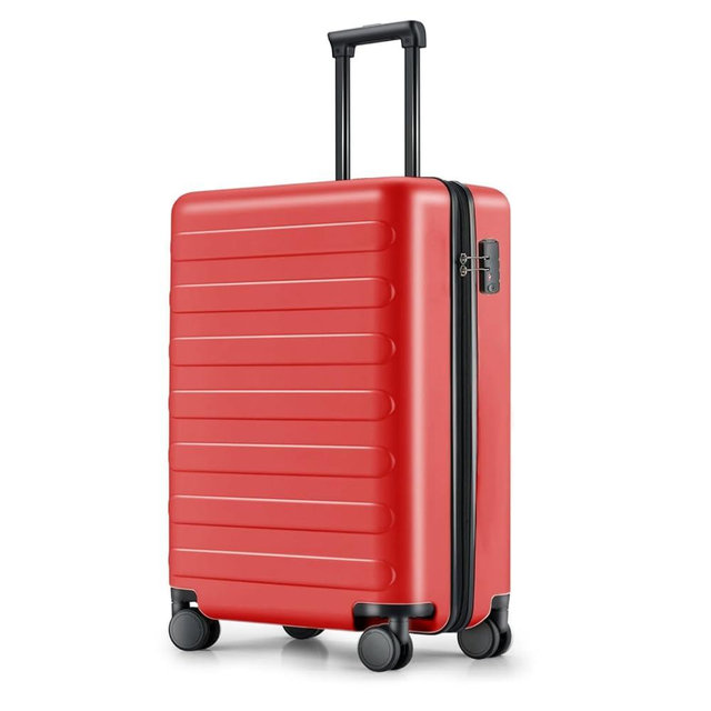NINETYGO Carry On Luggage 22x14x9 Airline Approved, 20 Inch Luggage with Smooth Spinner Wheels, Lightweight, Hard Shell PC Suitcase Carry-On, Travel Luggage, TSA Approved (Raspberry, Rhine Basic)