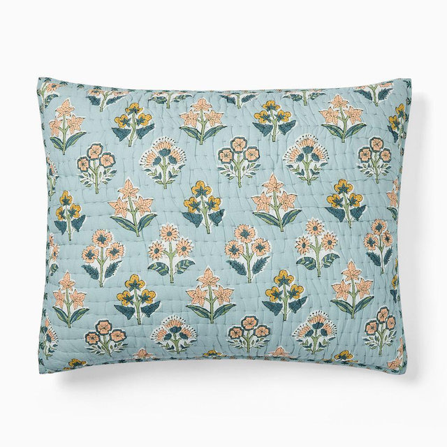 Blossom Standard Sham, Mist Blue