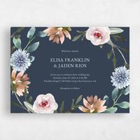 Blue Wedding Invitation - Windsong Landscape