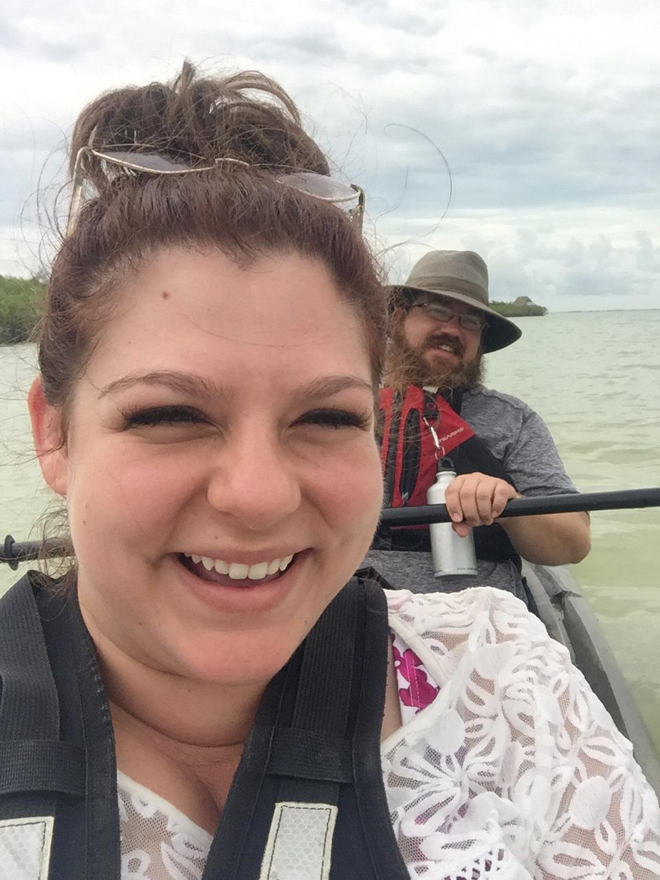 Kayaking in Tulum, Mexico! Kyle says we need our own kayaks next time so I don't think he's sabotaging me.