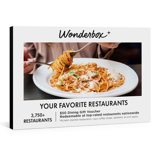 Wonderbox Dining Experience Gift – Choose from 1,000s Restaurants Nationwide – Flexible Restaurant Experience – Perfect for Foodies, Couples, Friends, or Family